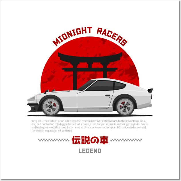 Tuner White 240Z JDM Wall Art by GoldenTuners